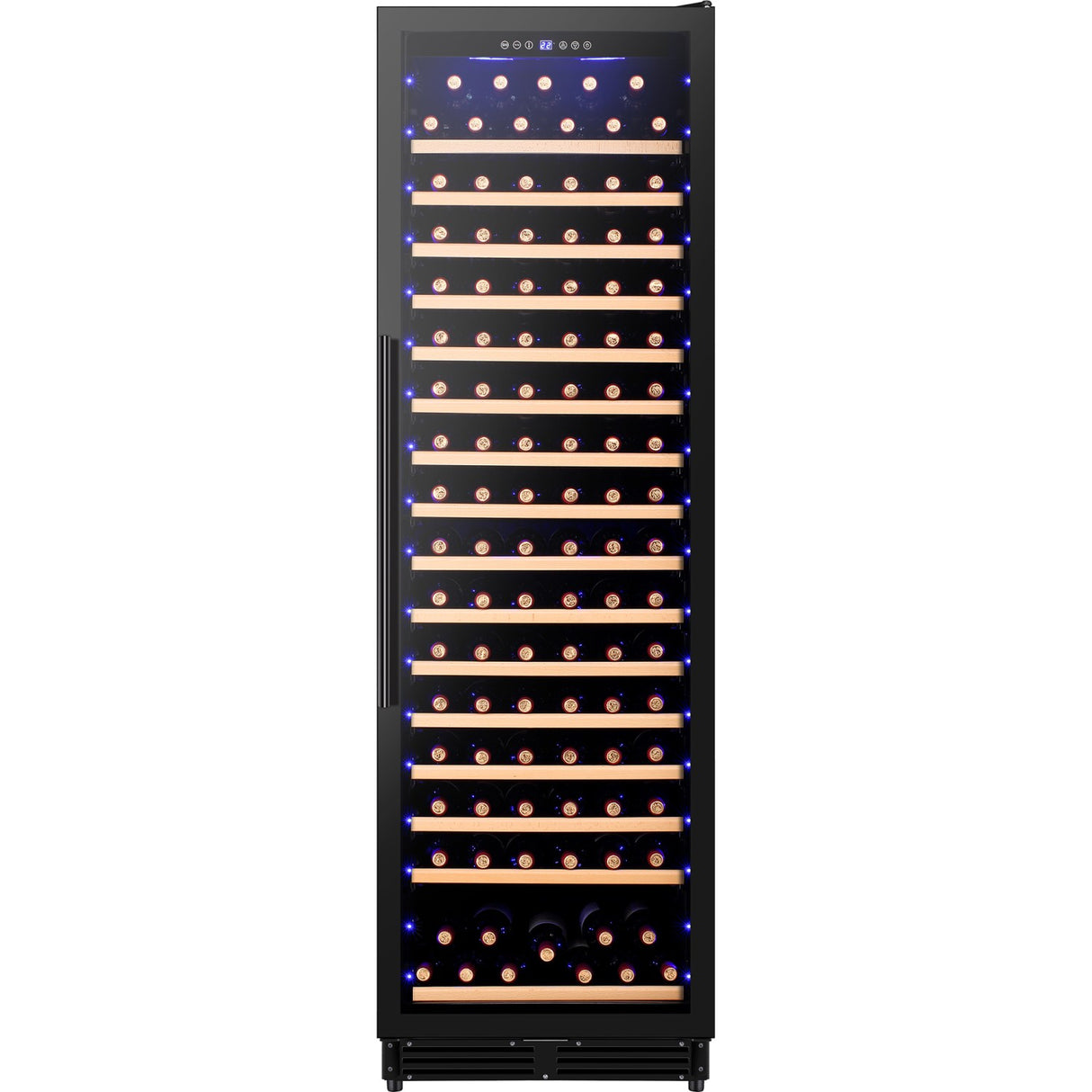 Commercial Wine Cooler 16 Shelves 457 Litres 185 Bottles Single Temperature Zone Compressor Cooling 598x685x1957mm Black | Yc510 Ag