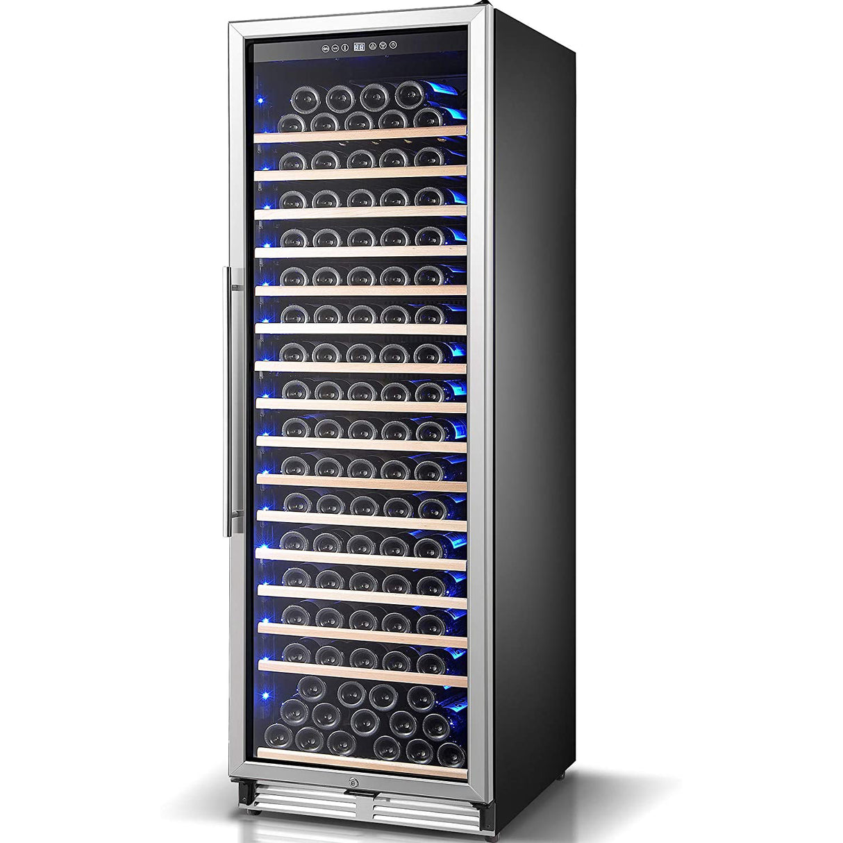 Commercial Wine Cooler 16 Shelves 457 Litres 185 Bottles Single Temperature Zone Compressor Cooling 598x685x1957mm Stainless Steel | Yc510 As