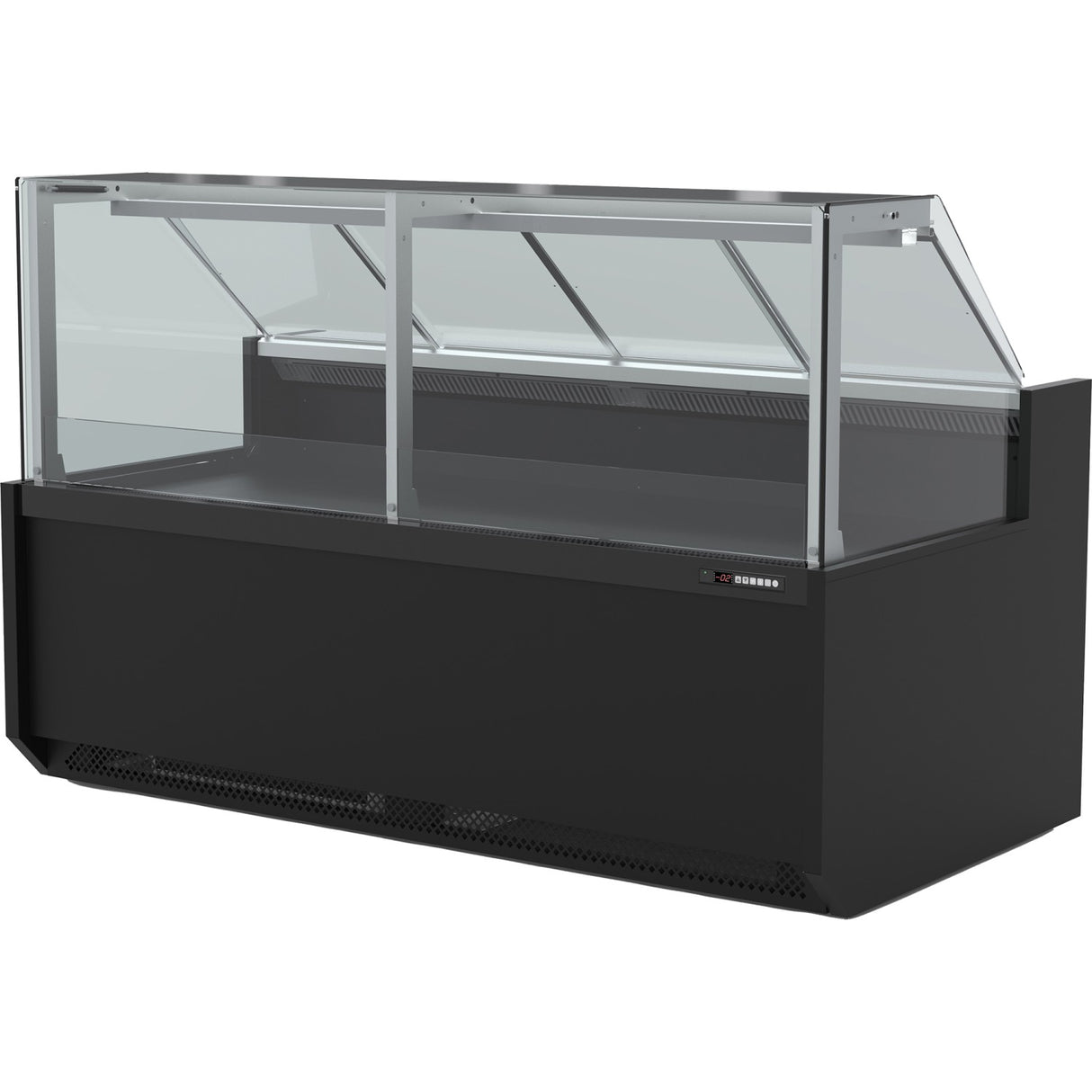 Serve Over Deli Counter Front Straight Glass Front Width 1330mm Black | Yfcsc1330 T1 Black