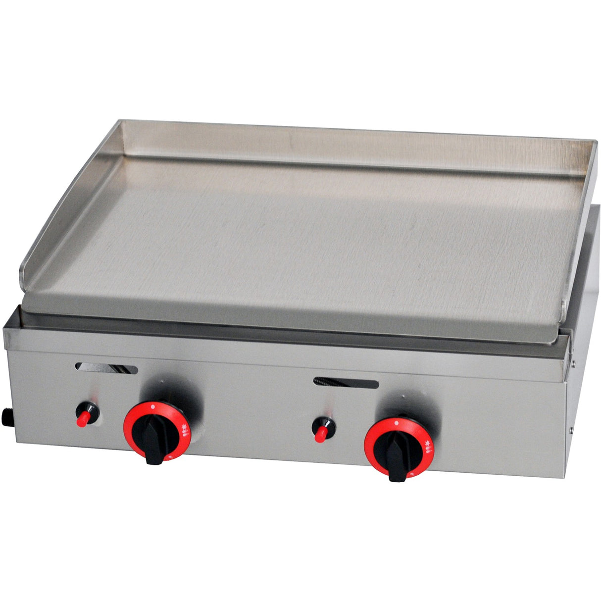 Premium Commercial Gas Griddle Smooth Plate 2 Burners 5.5k W Countertop | Ygpl600