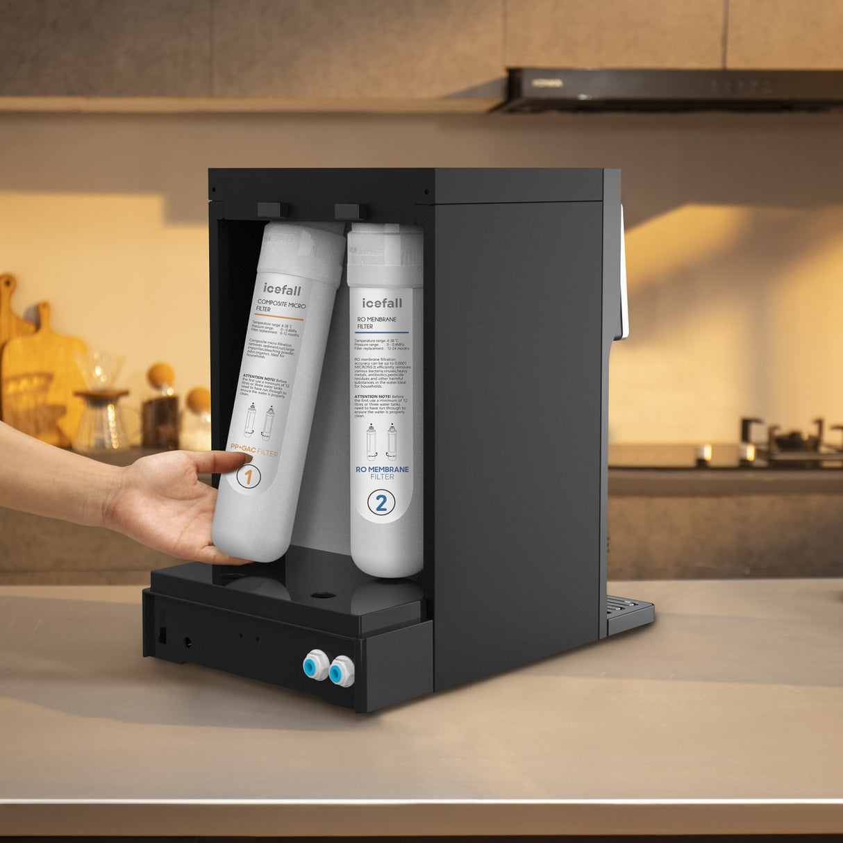 Countertop Hot &Amp; Cold Ro Water Purifier 7 Stage Filtration Smart Touch Display, 3 L Tank | Yhd2401 E