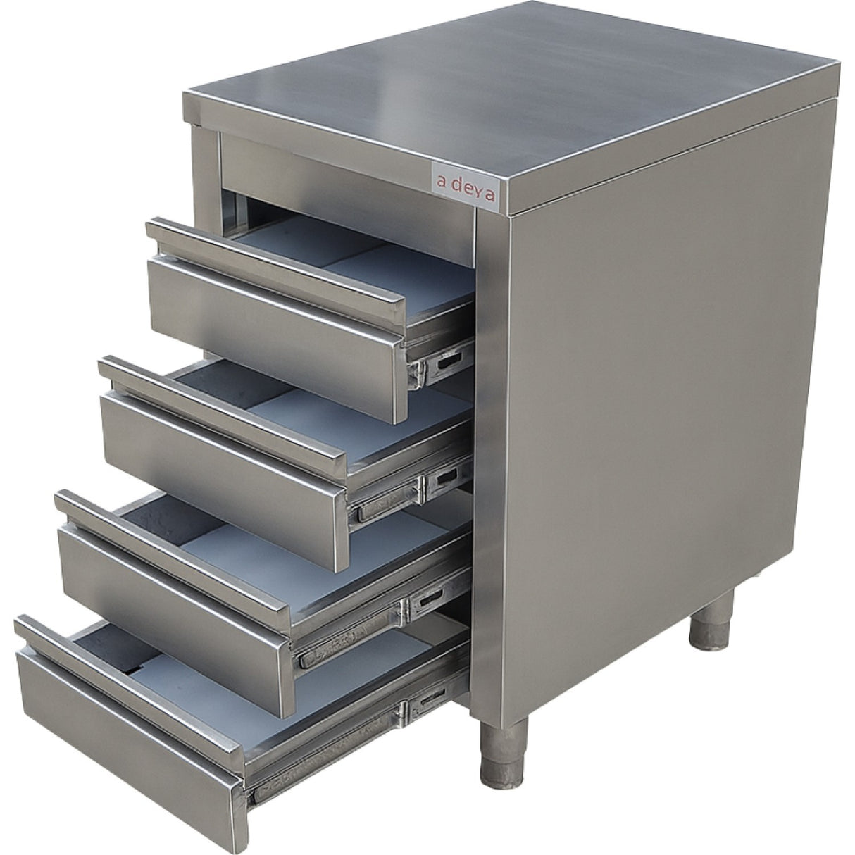 Commercial Stainless Steel Cabinet With 4 Drawers 500×600×900mm | Yl4 Ds56