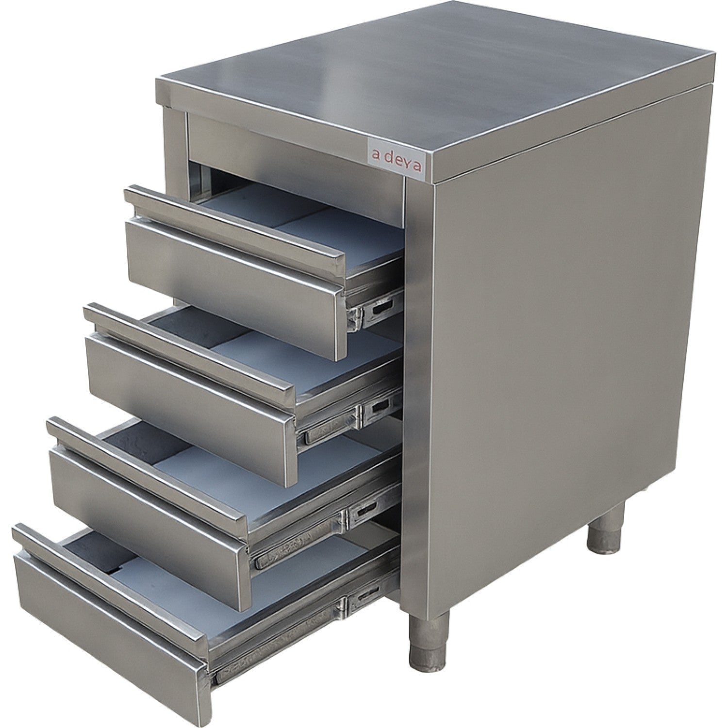 Commercial Stainless Steel Cabinet With 4 Drawers 500×600×900mm | Yl4 Ds56