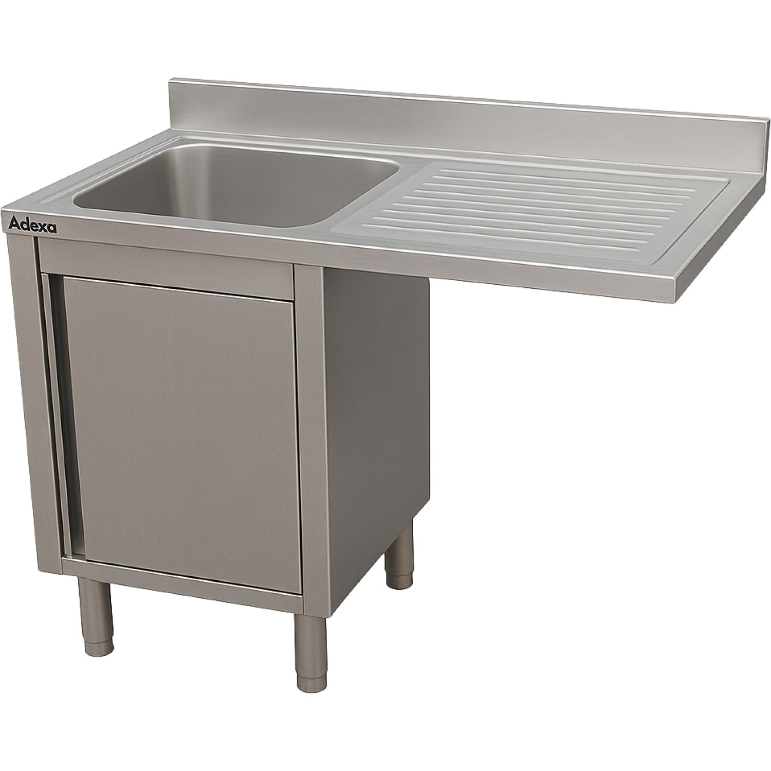 Stainless Steel Single Bowl Sink Unit With Right Drainer &Amp; Cabinet 1200×600×950mm | Ylc126 Sbl1