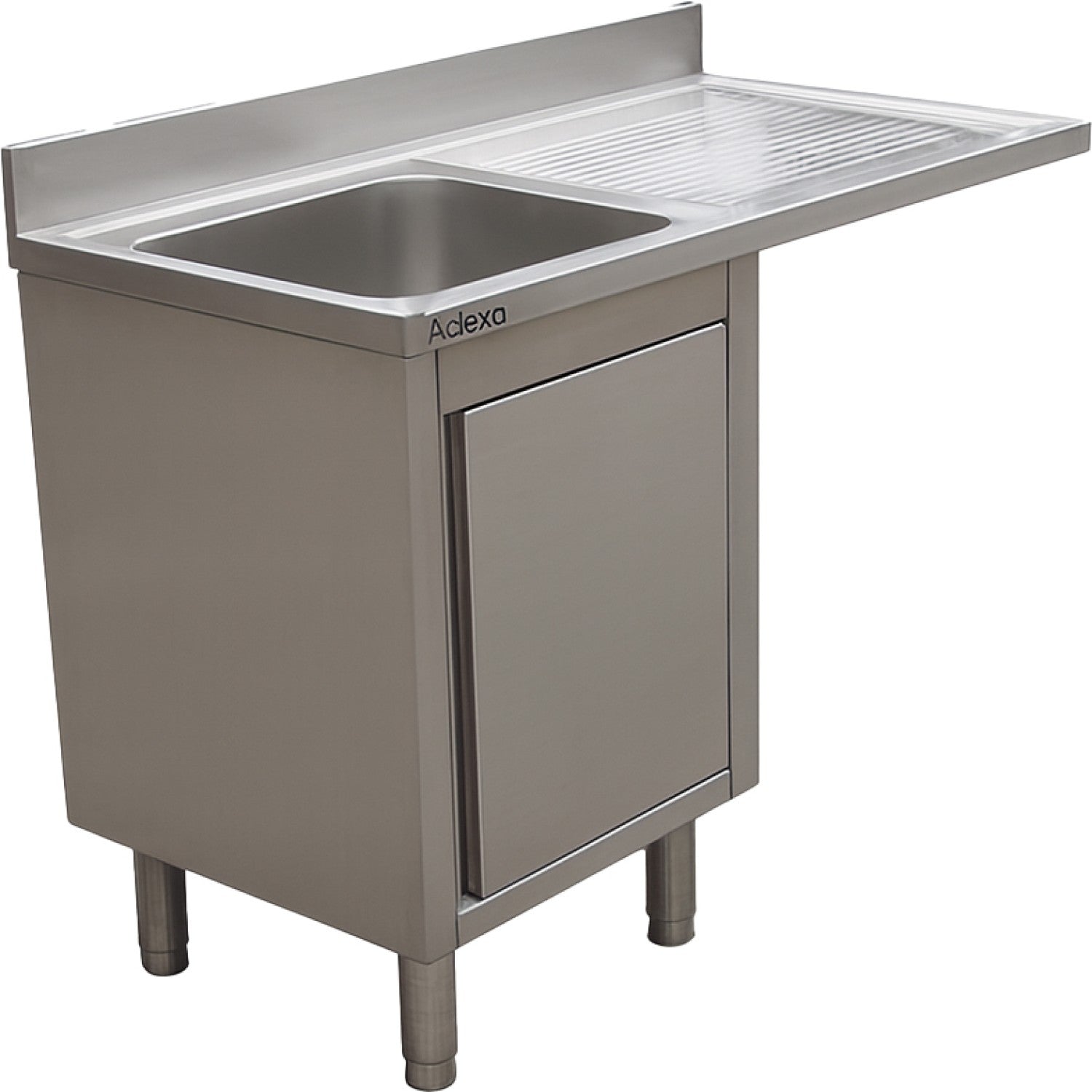Stainless Steel Single Bowl Sink Unit With Right Drainer &Amp; Cabinet 1200×700×950mm | Ylc127 Sbl1