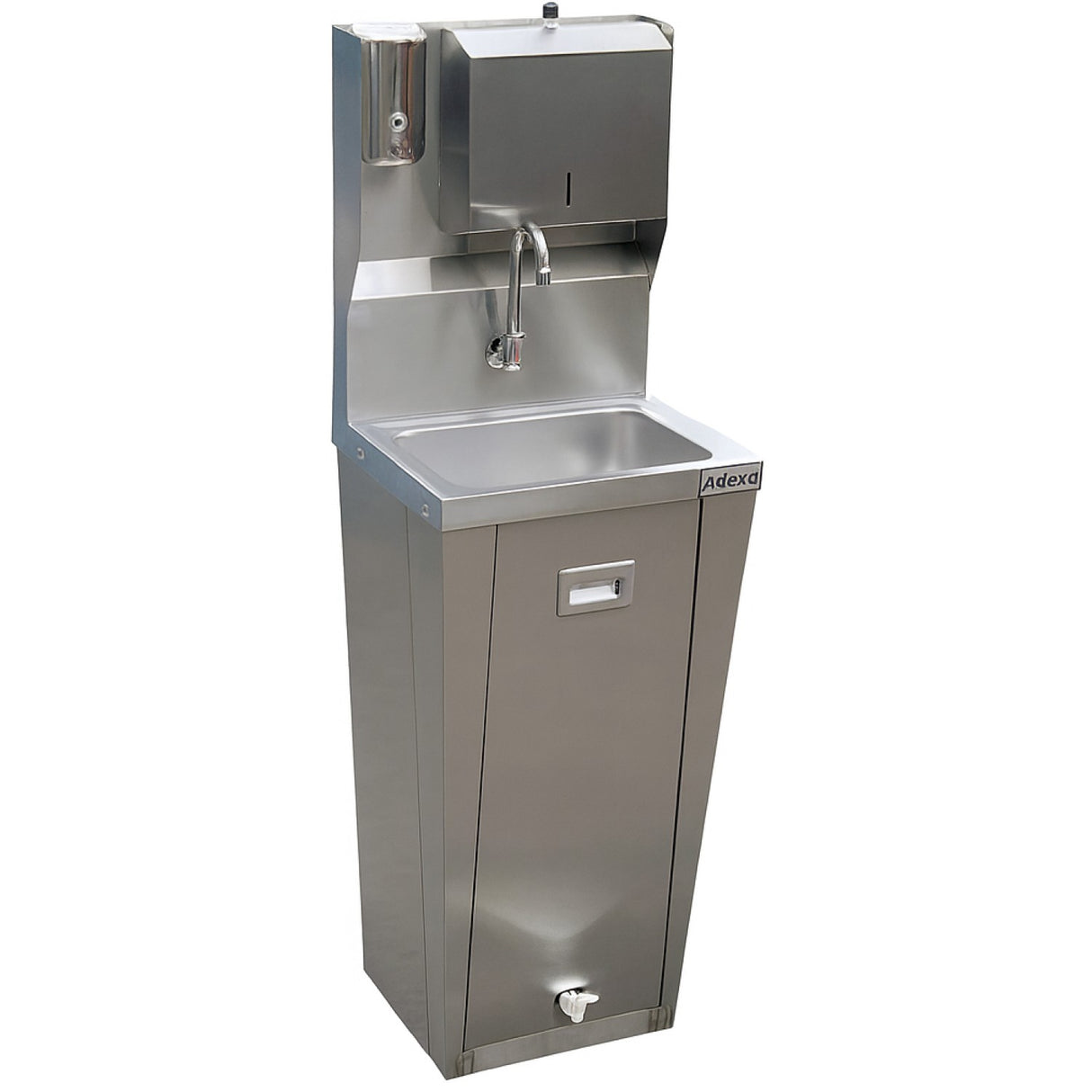 Commercial Stainless Steel Hand Wash Basin With Foot Pedal And Dispenser Unit 430x385x1350mm | Yls20