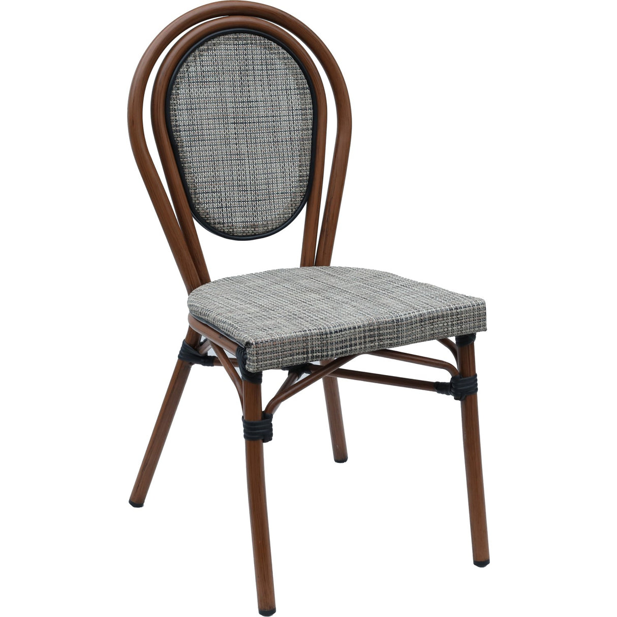 Bistro Teslin Chair Aluminium Beige &Amp; Wood | Zf3007 Cbeigewood