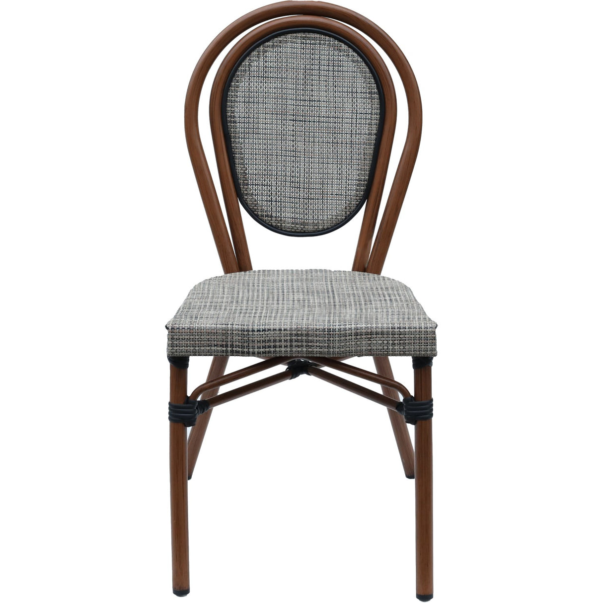 Bistro Teslin Chair Aluminium Beige &Amp; Wood | Zf3007 Cbeigewood
