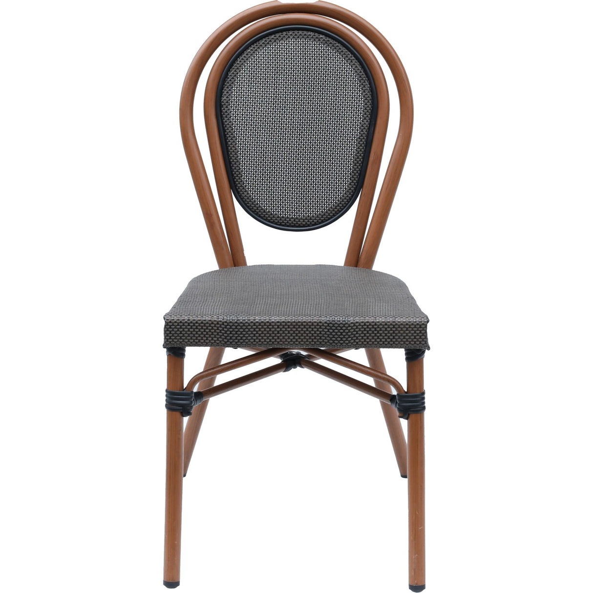 Bistro Teslin Chair Aluminium Brown &Amp; Wood | Zf3007 Cbrownwood