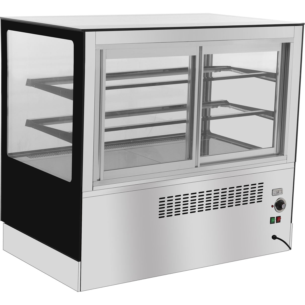 Heated Bakery And Cake Display Unit 2 Shelves 1200mm Width | Zhn006