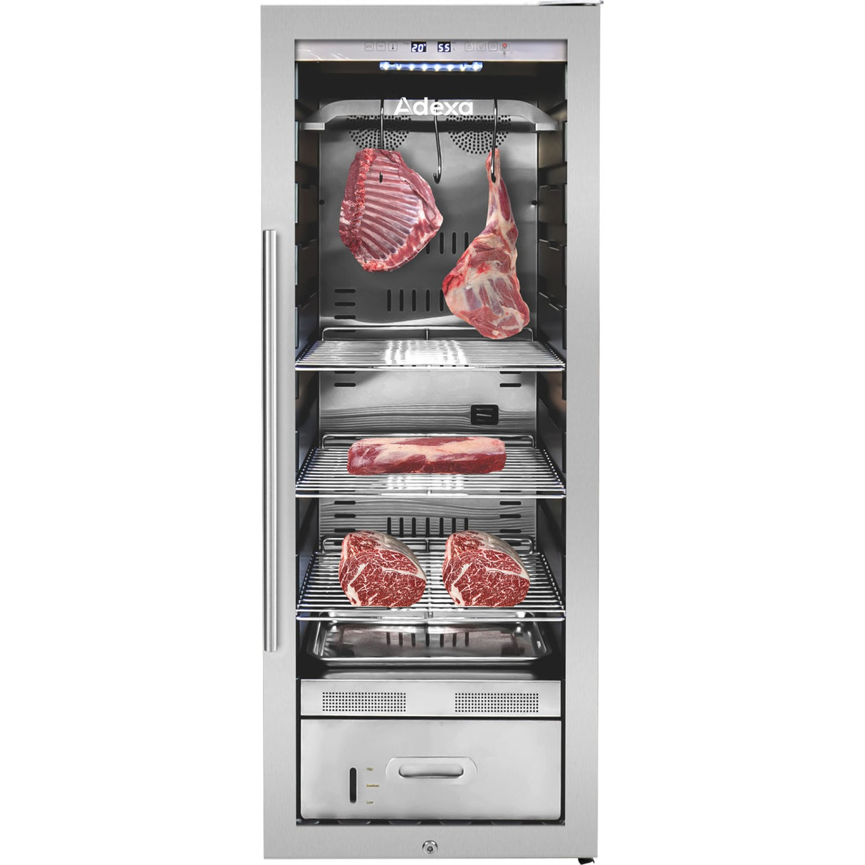 Professional Dry Aging Fridge Meat Maturation Cabinet 172 L Stainless Steel 490x575x1285mm | Zsa200 N