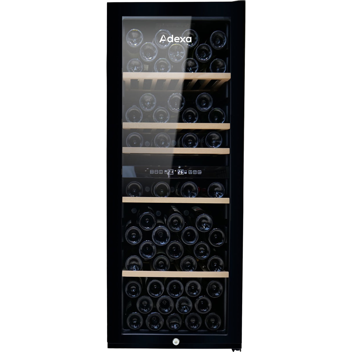 Commercial Dual Zone Wine Cooler 198 Litres 77 Bottles Glass Door 5 Shelves 490x575x1271mm| Zsb200