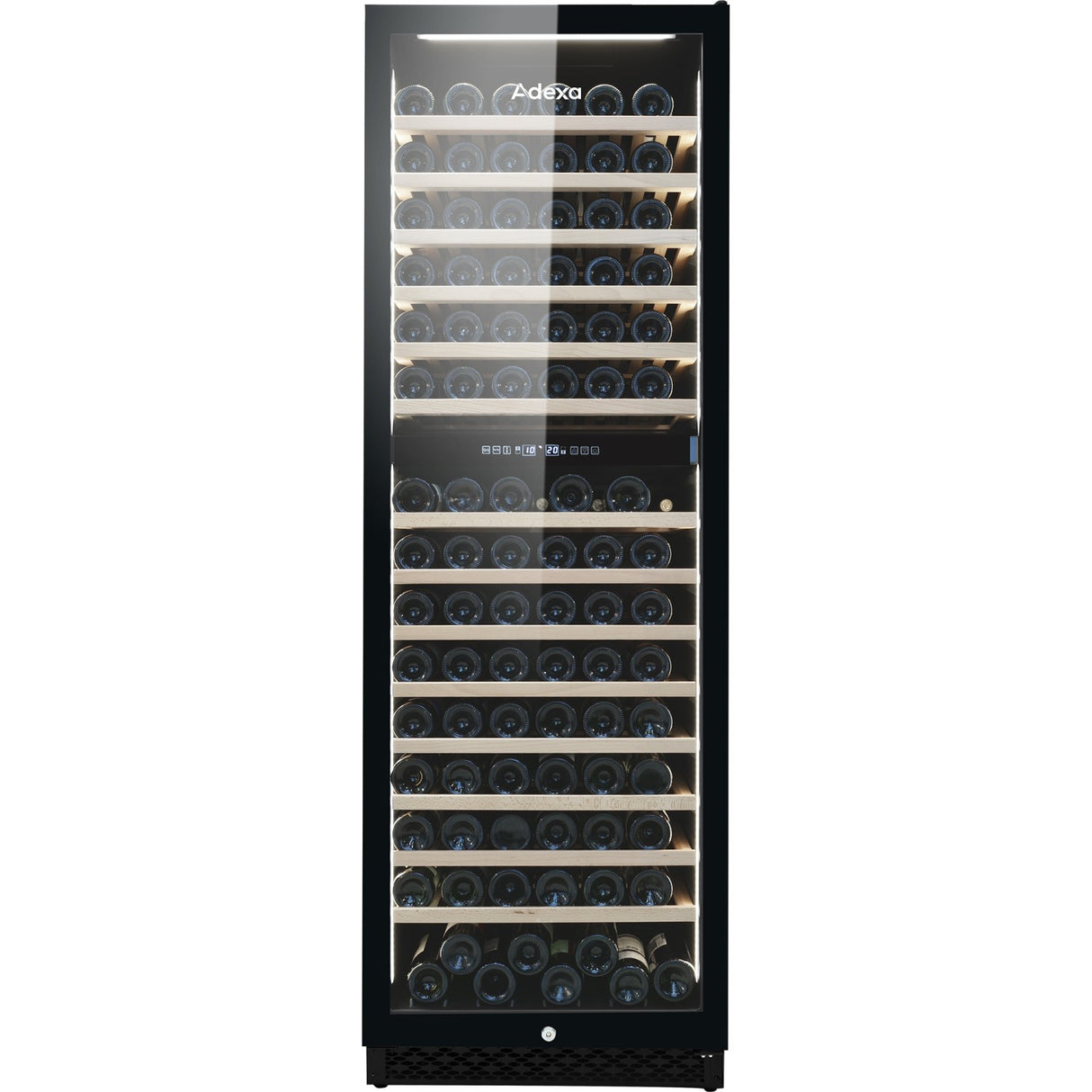 Commercial Dual Zone Wine Cooler 450 Litres 188 Bottles Glass Door 14 Shelves 598x680x1818mm| Zsb450