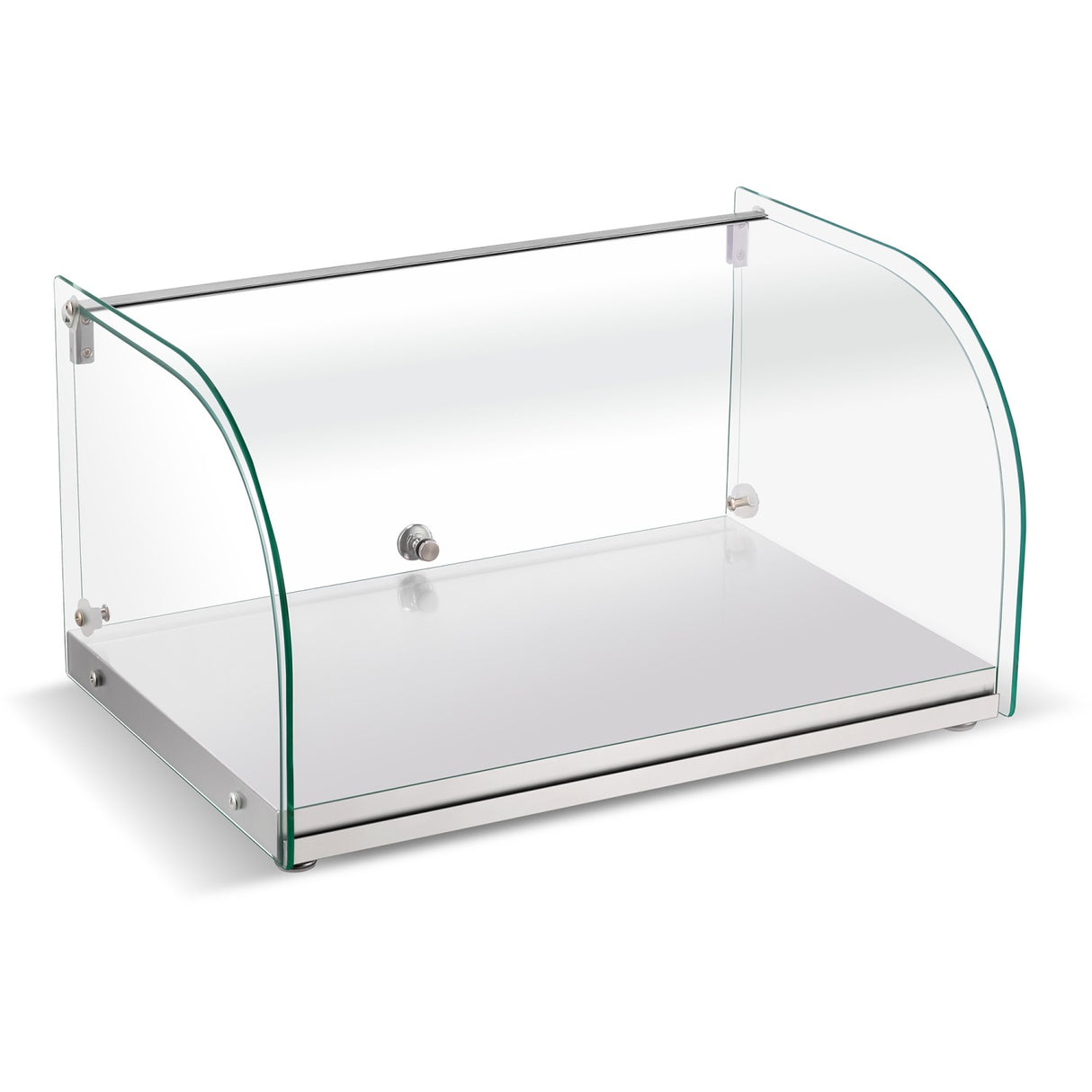 Neutral Display Case Curved 550x380x312mm Stainless Steel Frame | Zw25 Rss