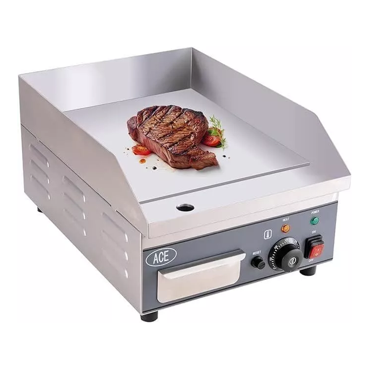ACE 35cm Electric Griddle Mild Steel