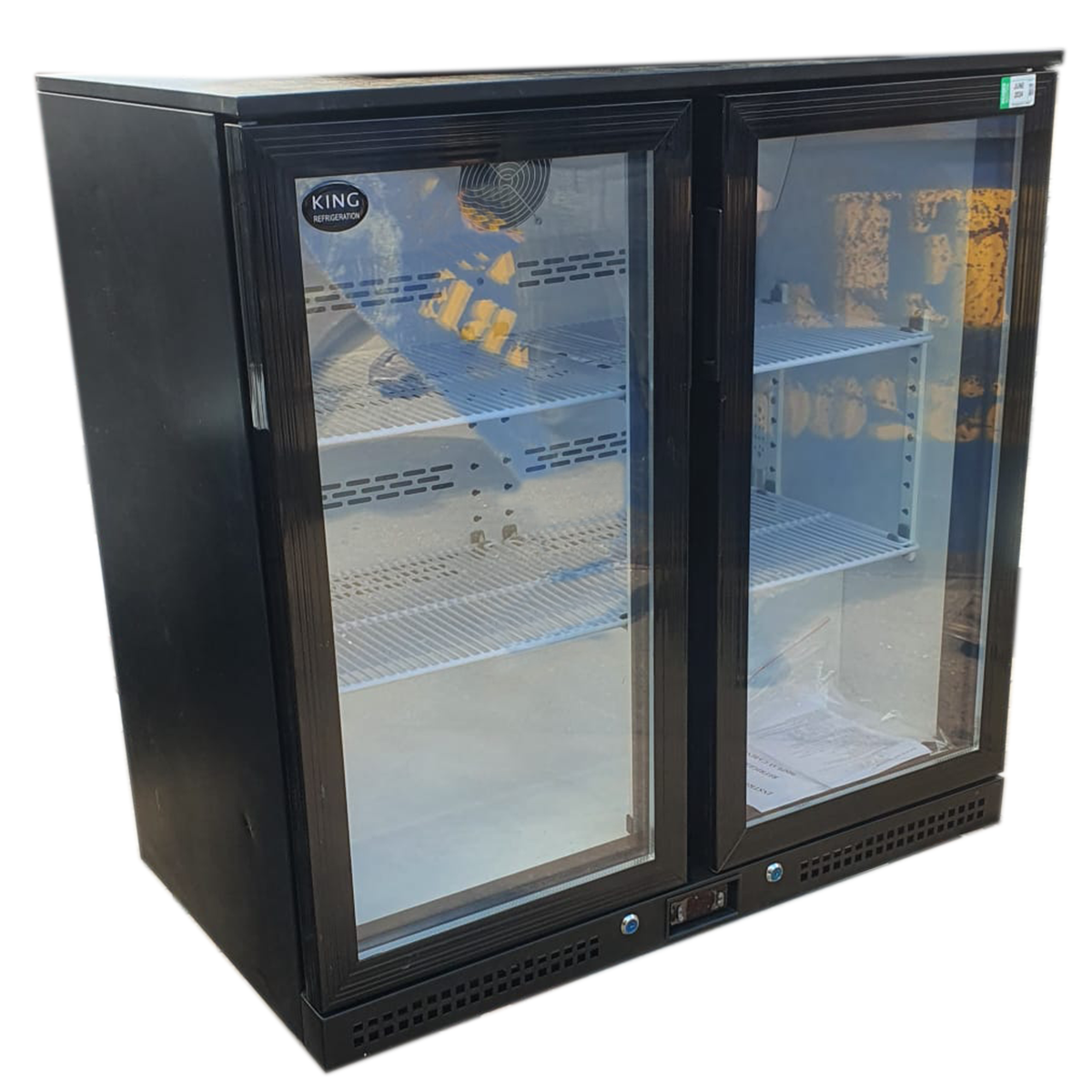 2 Door Hinged Bottle Cooler with LED Lighting B Grade