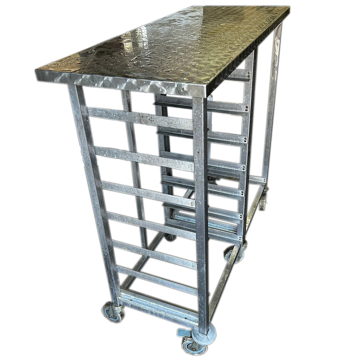 Work table with bakery tray racking 114x48x110cm - Used