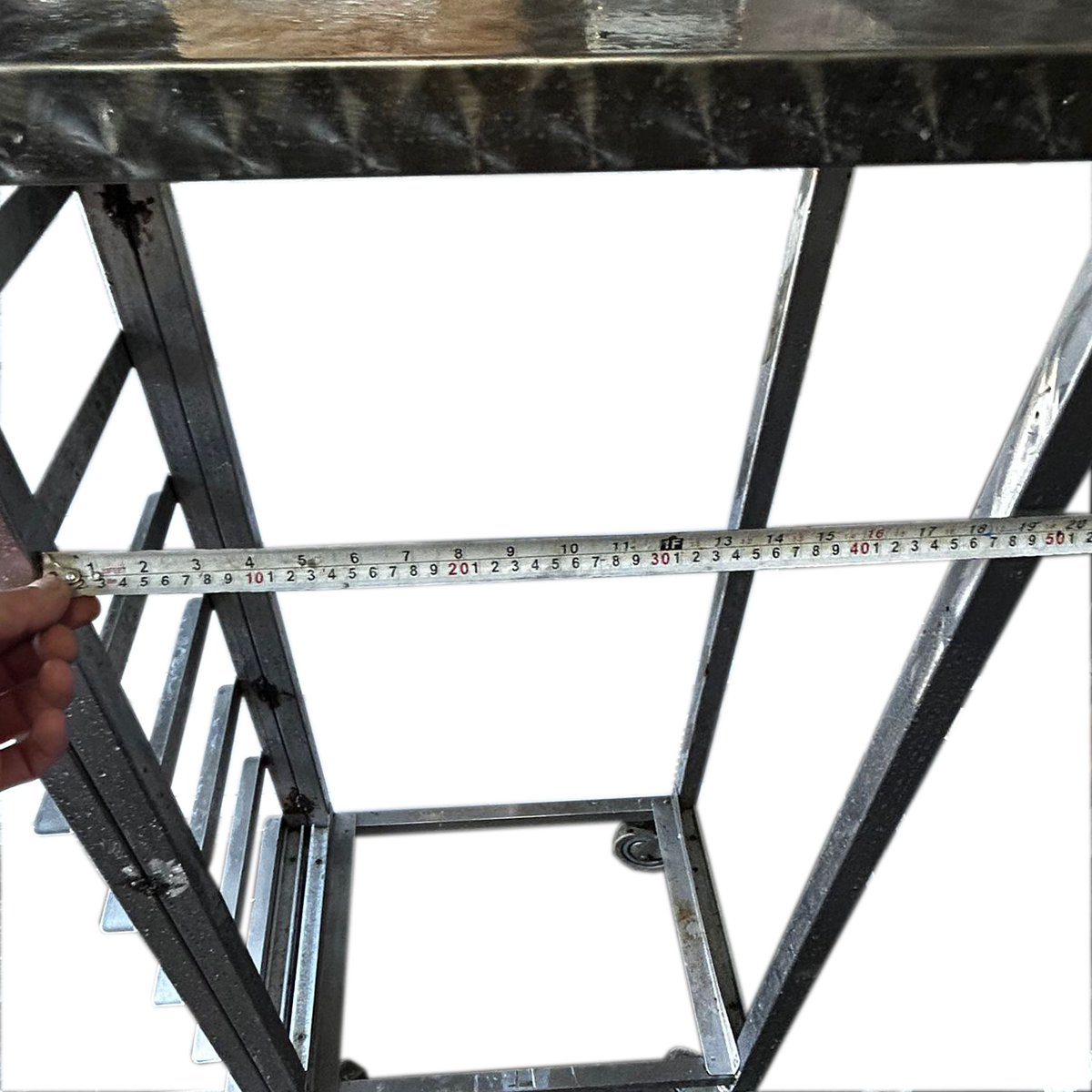 Work table with bakery tray racking 114x48x110cm - Used