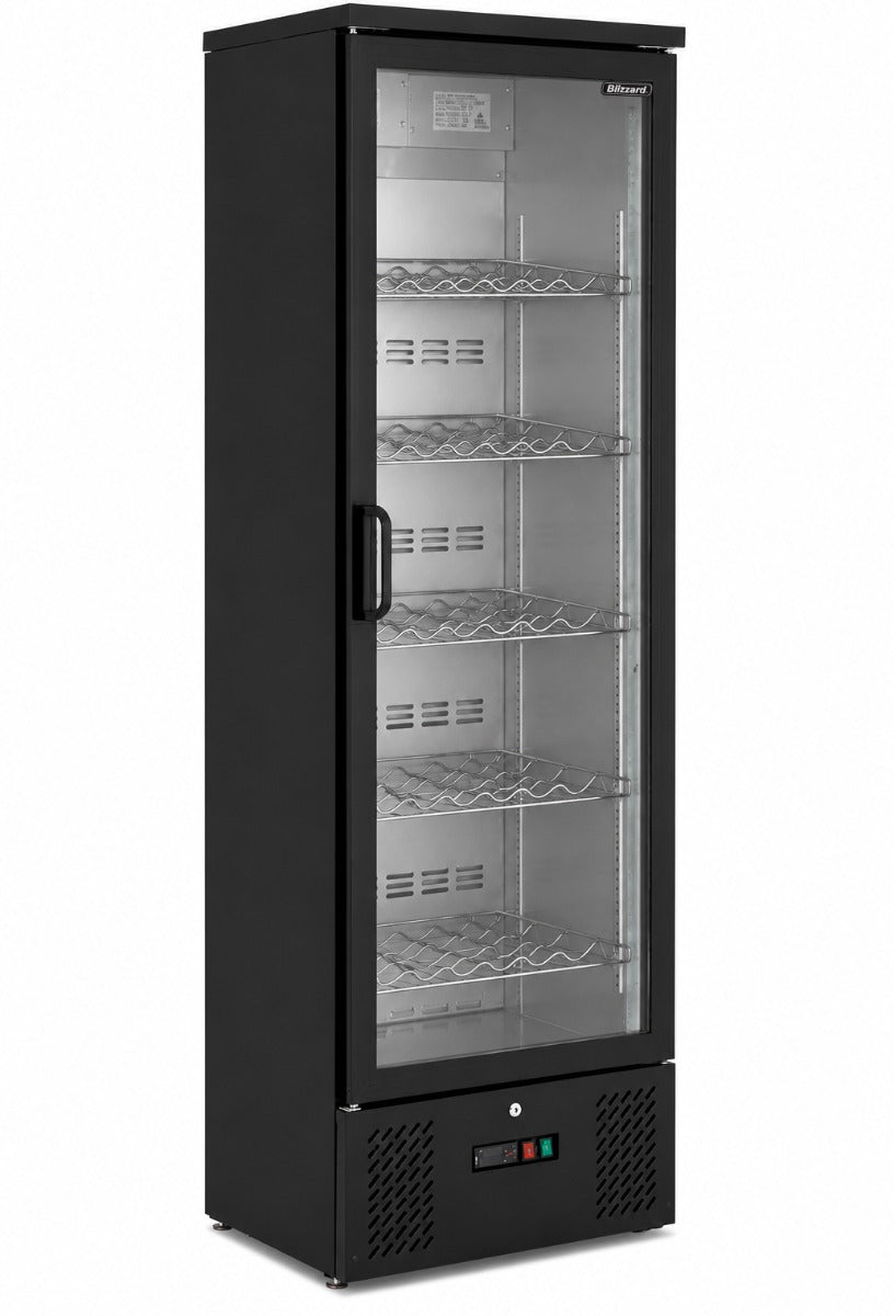 Upright Single Hinged Glass Door Bottle Cooler (Wine Shelves)