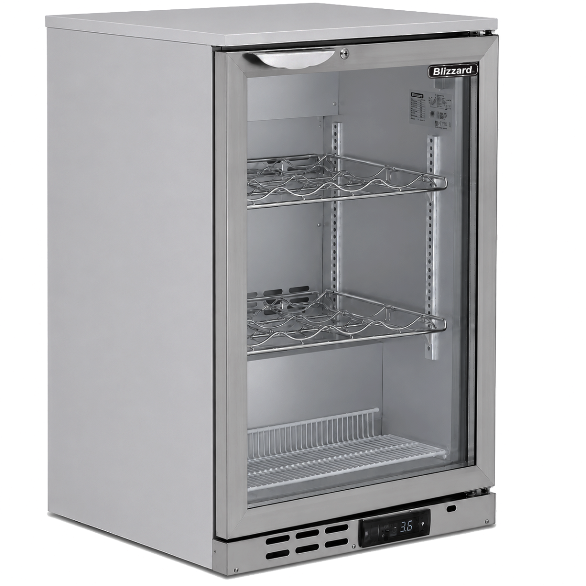 Single Hinged Glass Door Bottle Cooler (Wine Shelves)