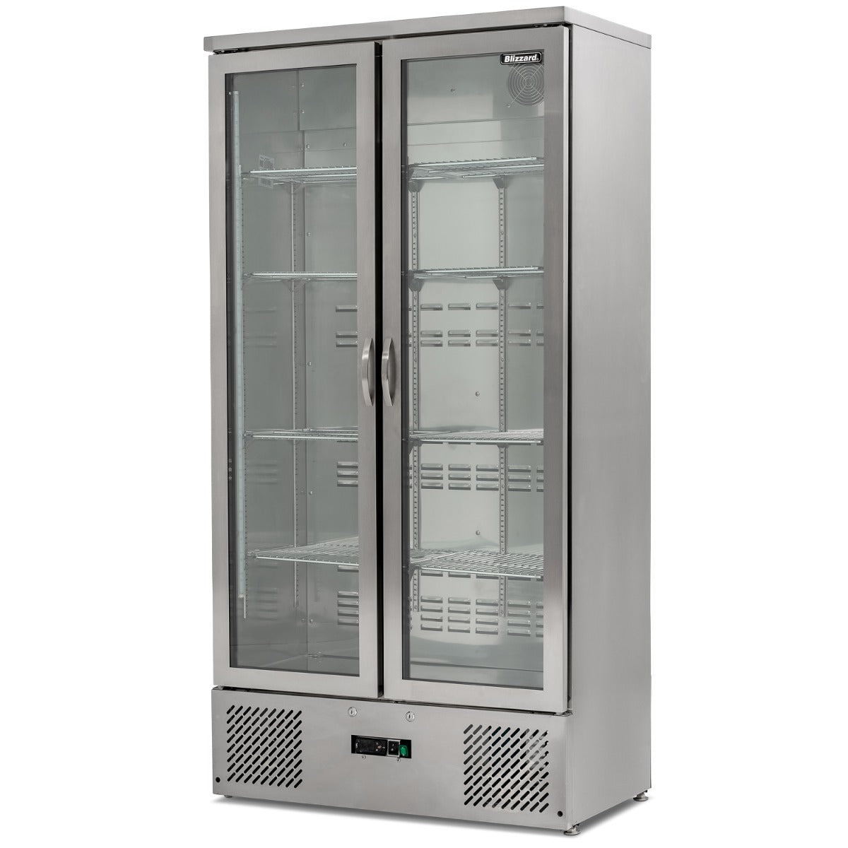 Graded 01091 Bar20 Ss Upright Double Hinged Glass Door Bottle Cooler
