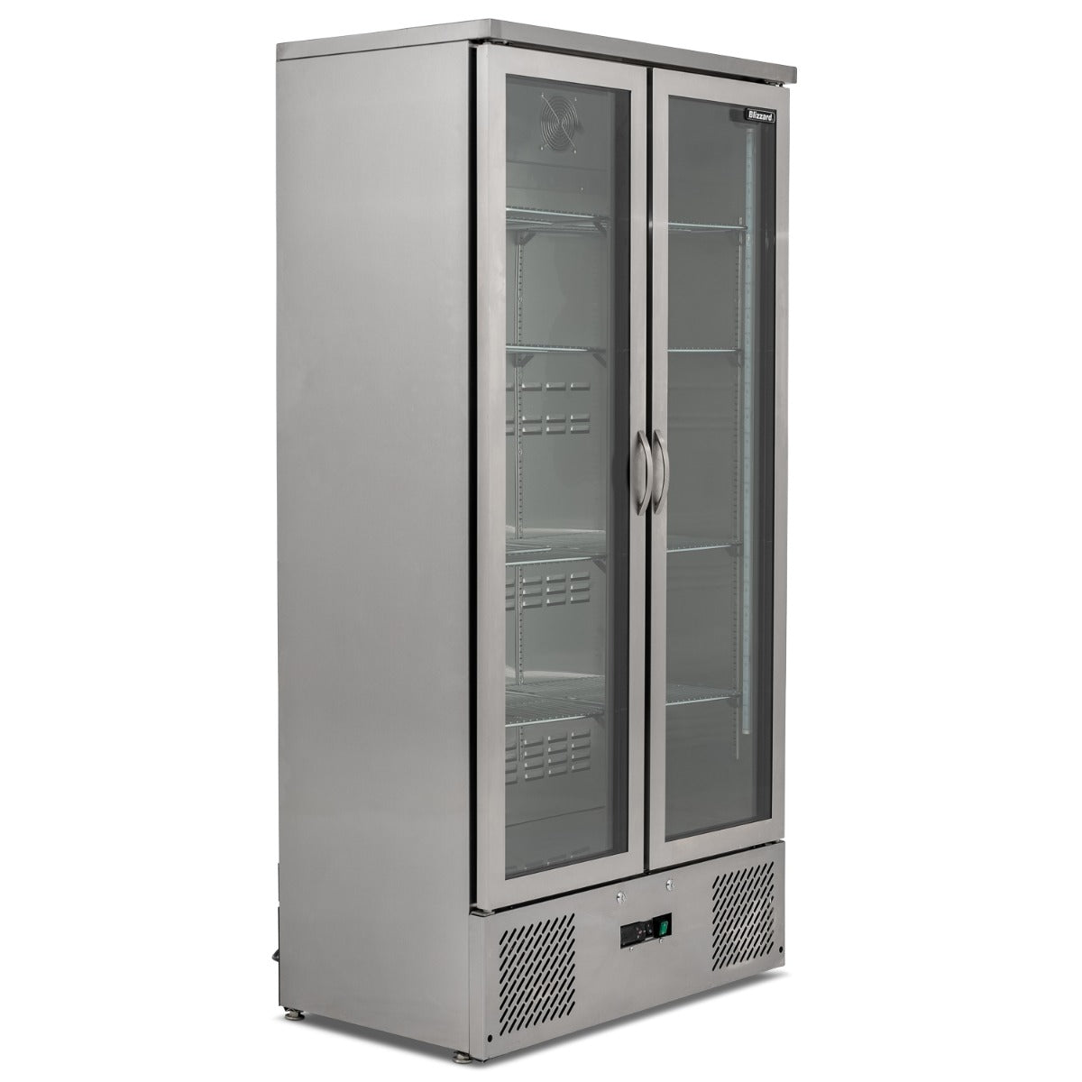 Graded 01091 Bar20 Ss Upright Double Hinged Glass Door Bottle Cooler