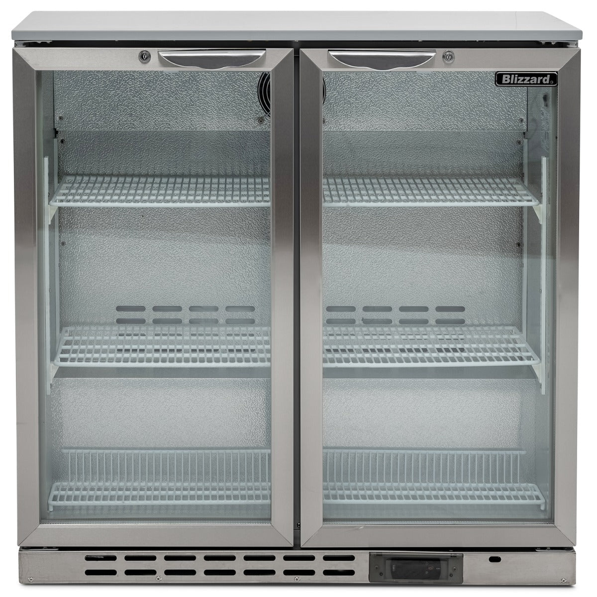 Graded 01096 Bar2 Ss Double Hinged Glass Door Bottle Cooler