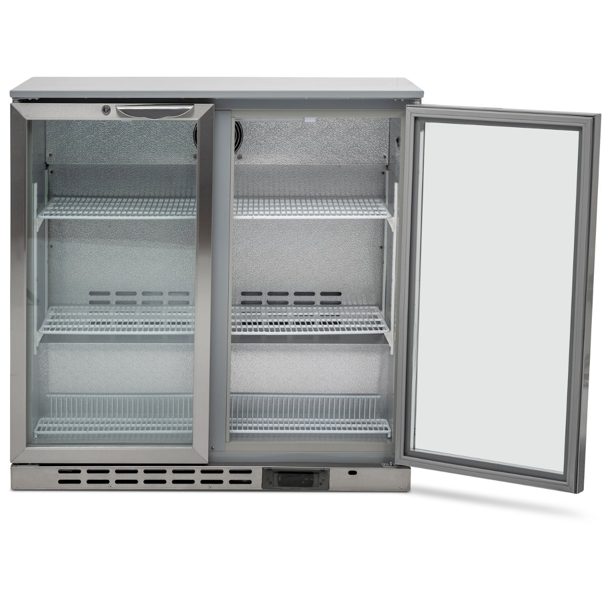 Graded 01112 Bar2 Ss Double Hinged Glass Door Bottle Cooler