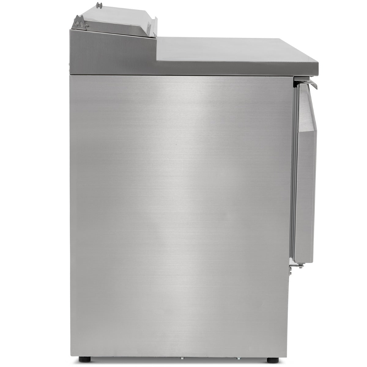 Compact Double Door Counter Refrigerator With Raised Collar