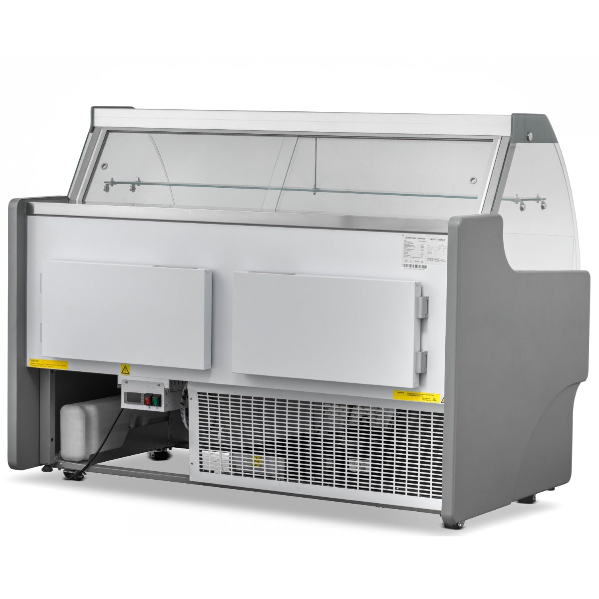 1.5m Curved Glass Serve Over Counter