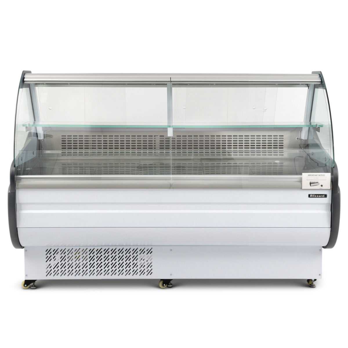 1.5m Curved Glass Serve Over Counter