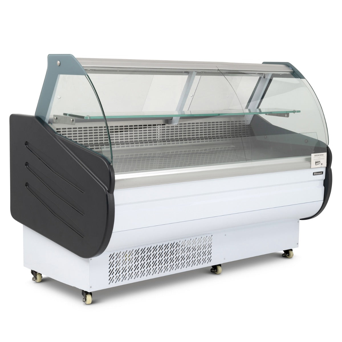 1.5m Curved Glass Serve Over Counter