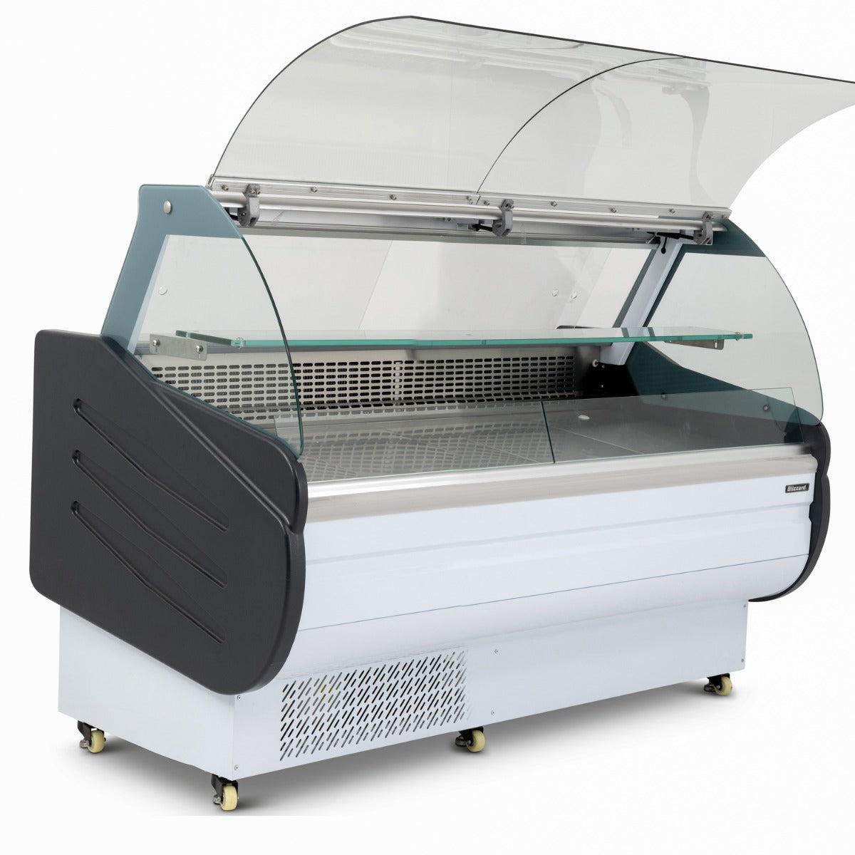 1.5m Curved Glass Serve Over Counter