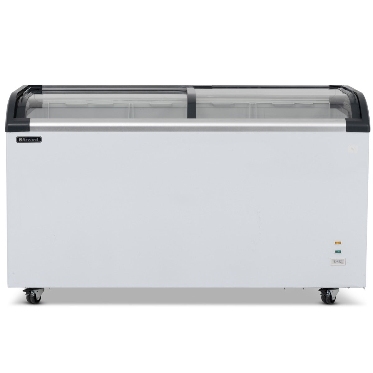 Graded 02024 520 L Curved Glass Lid Freezer