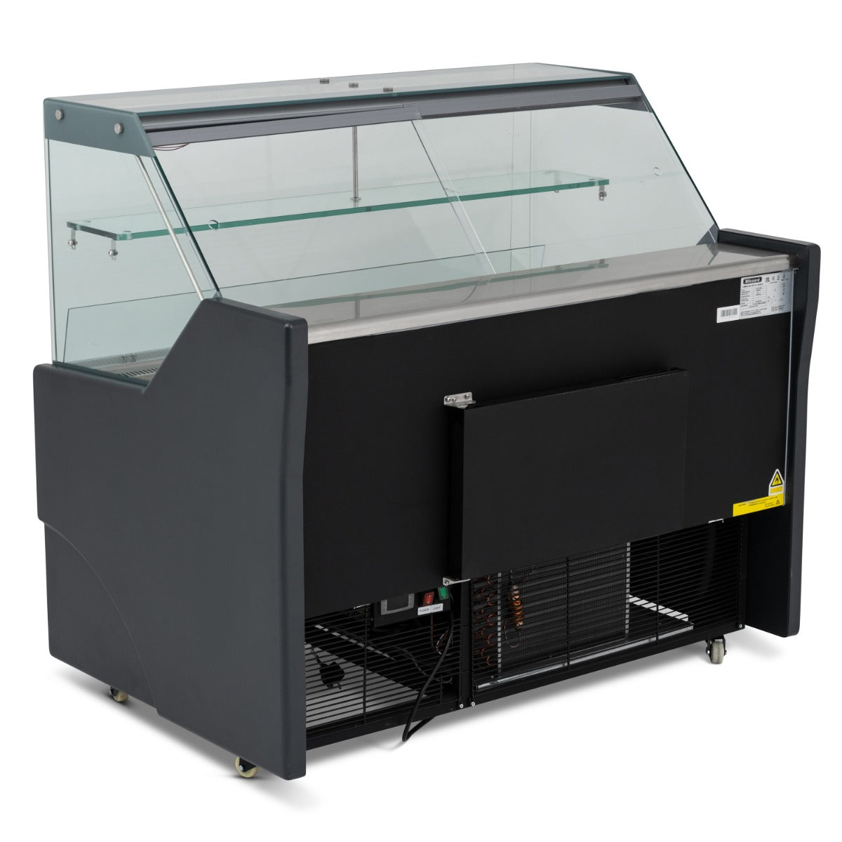 1.3m Flat Glass Serve Over Counter