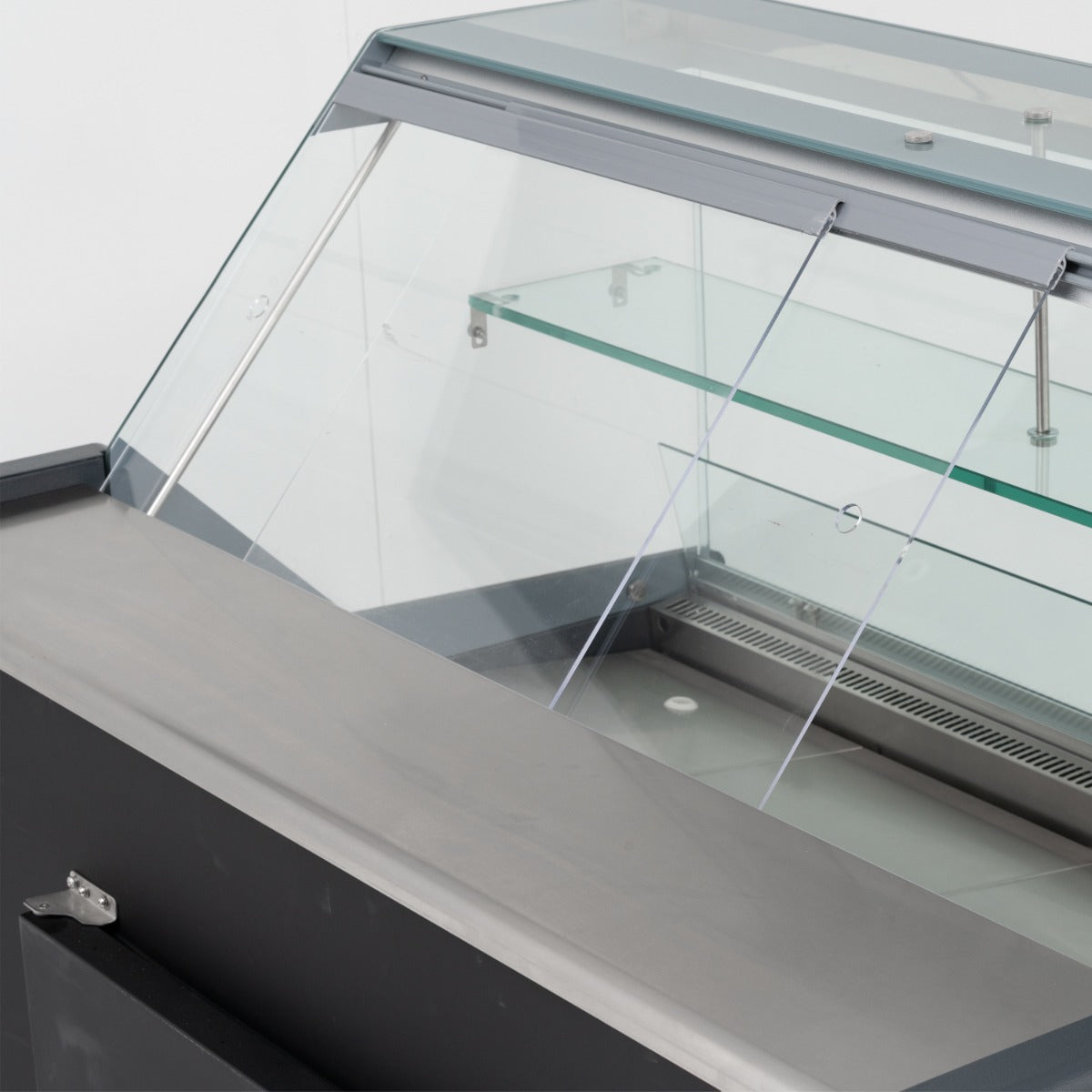 1.5m Flat Glass Serve Over Counter