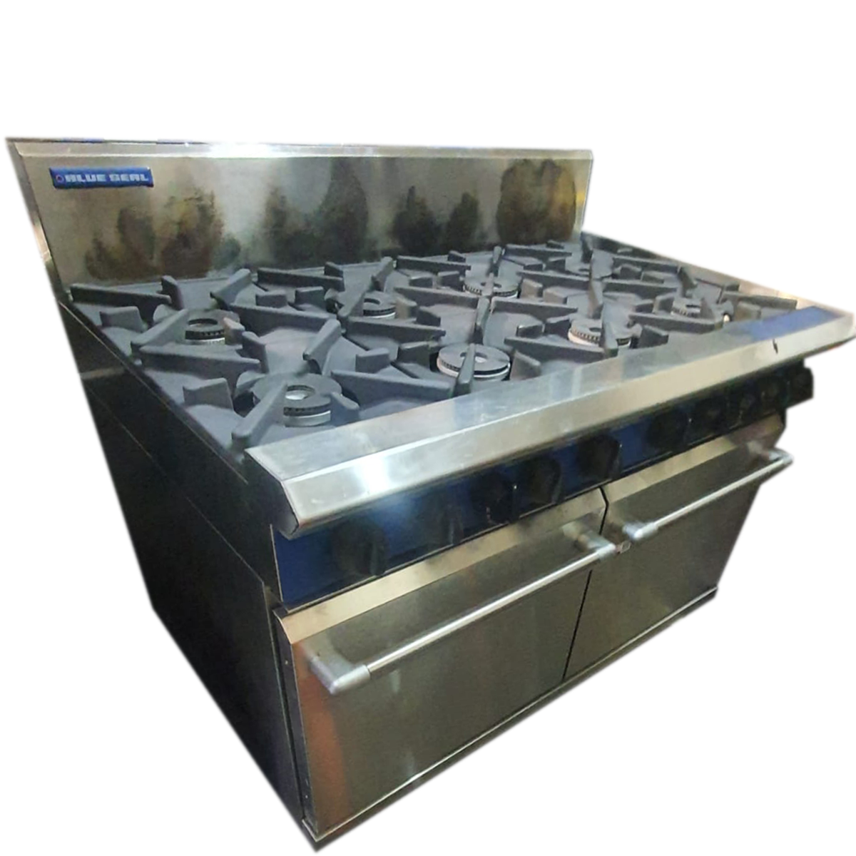 Blue Seal 8 Burner Double Static Oven Gas 1200mm - Refurbished - Exclusive Deals