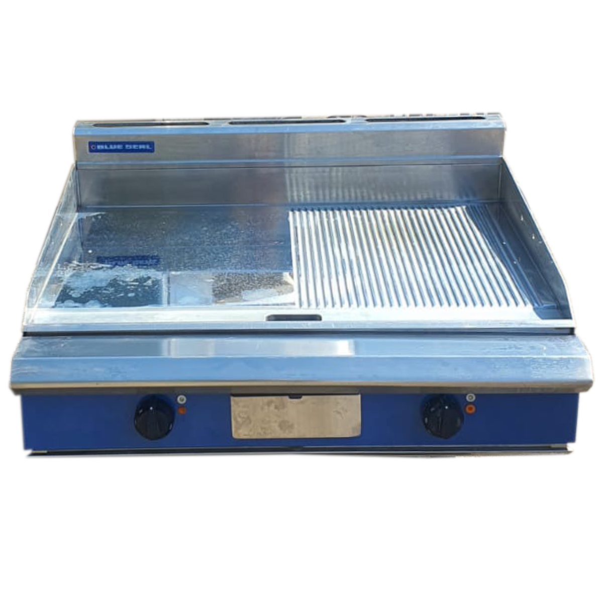 Blue Seal Chrome Griddle Half Ribbed Half Smooth Electric Flat Griddle 90 cm with or without table Refurbished