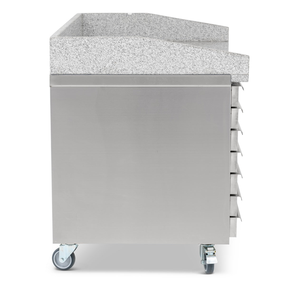Single Hinged Door Pizza Prep Counter With Neutral Drawers