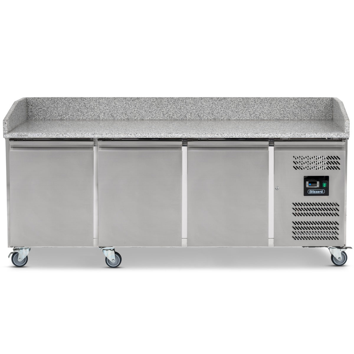 Triple Hinged Door Pizza Prep Counter With Granite Worktop