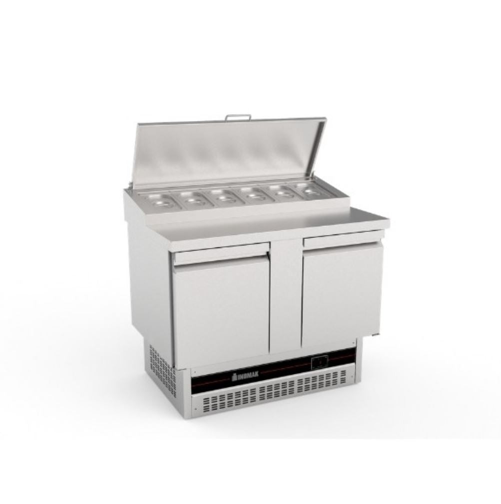 Double Hinged Door Compact Gastronorm Prep Counter