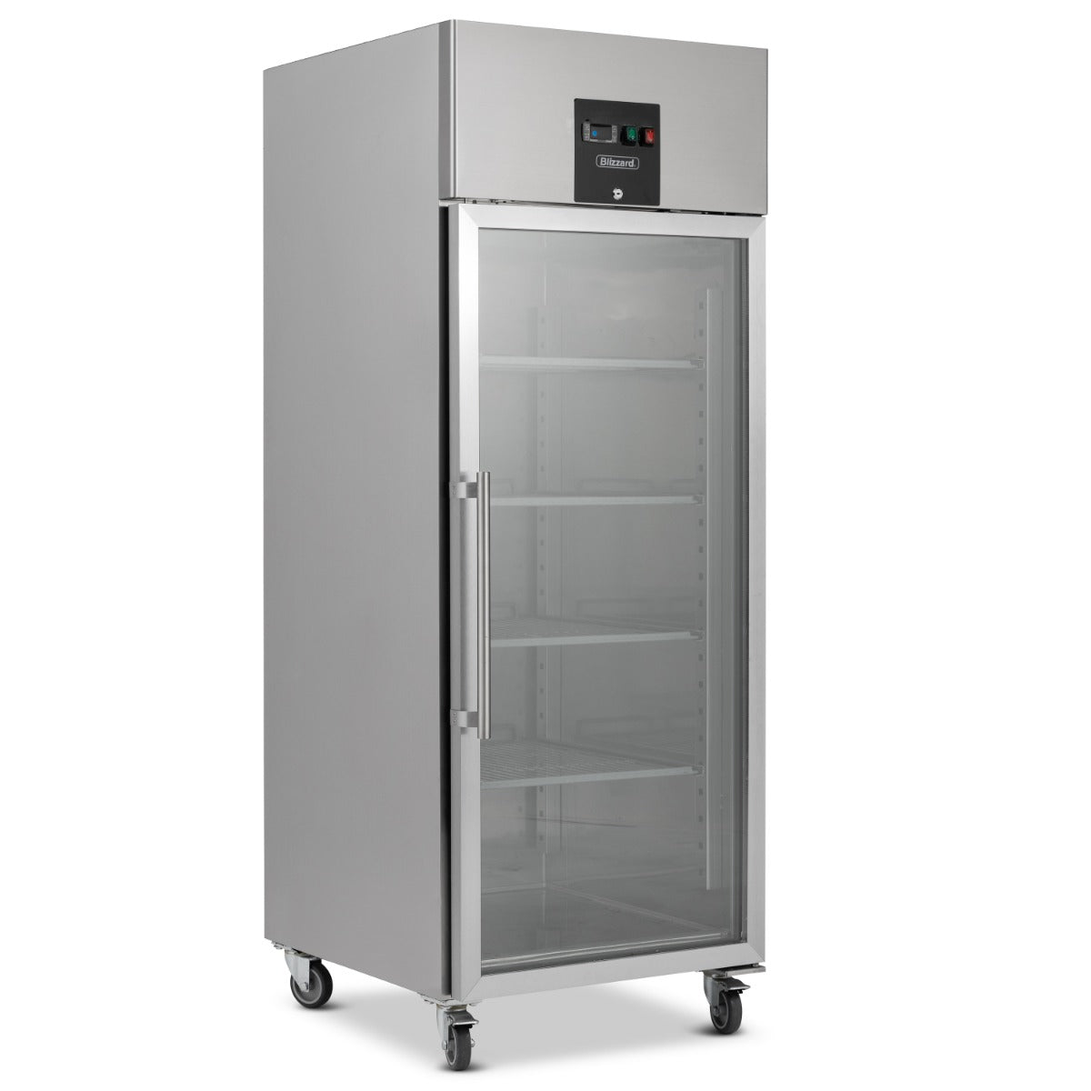 Upright Single Hinged Glass Door Gastronorm Refrigerator