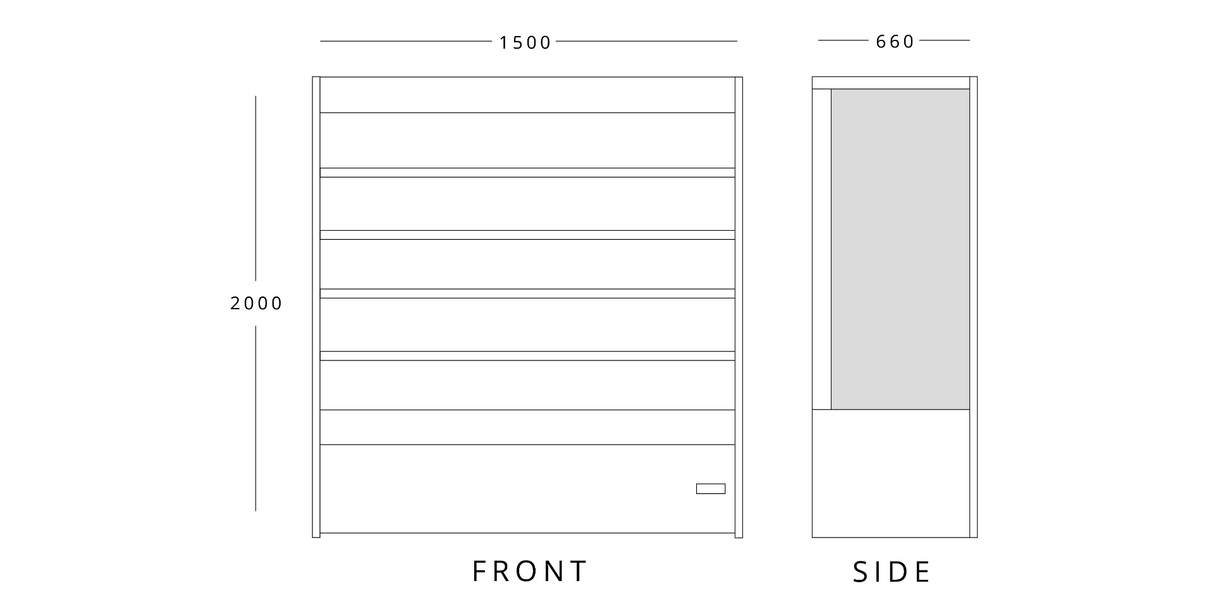 1.5m Open Front Multideck Display