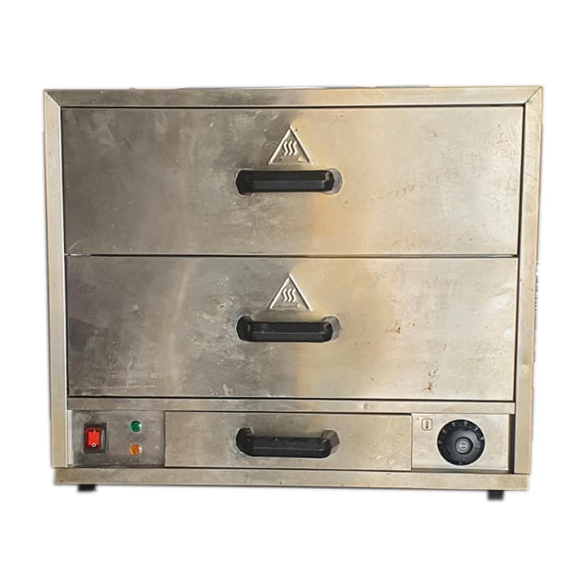 Refurbished Stainless Steel Bun Warmer – Dual Drawer with Thermostat Control
