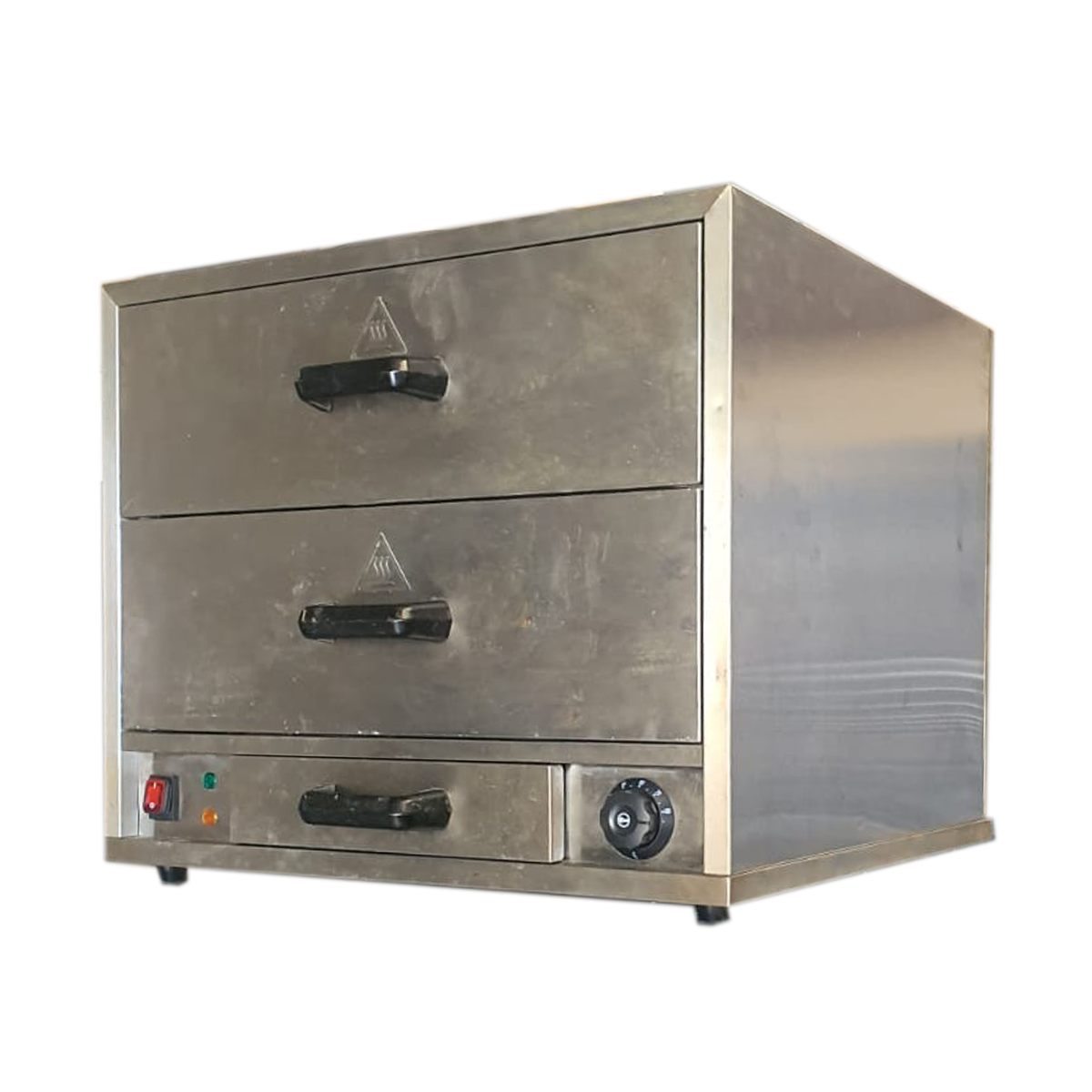 Refurbished Stainless Steel Bun Warmer – Dual Drawer with Thermostat Control