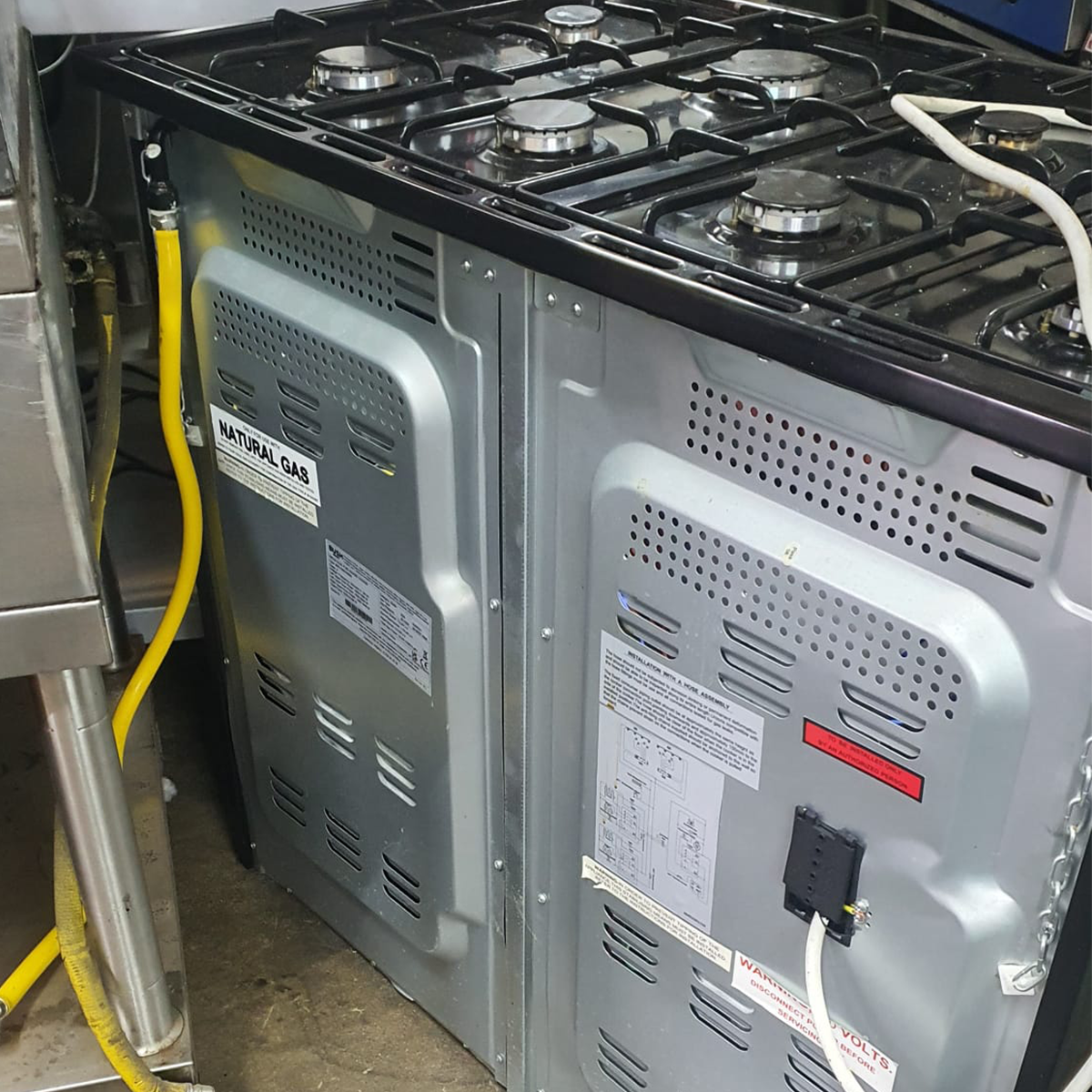 Bush 100cm 8 Burner Dual Fuel Range Cooker Stainless Steel Used