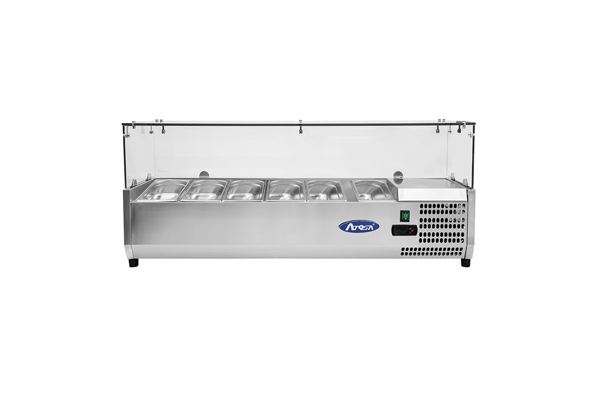 Atosa VRX1400/380 Countertop Topping Unit with 6 x 1/3 GN Pans/Lids