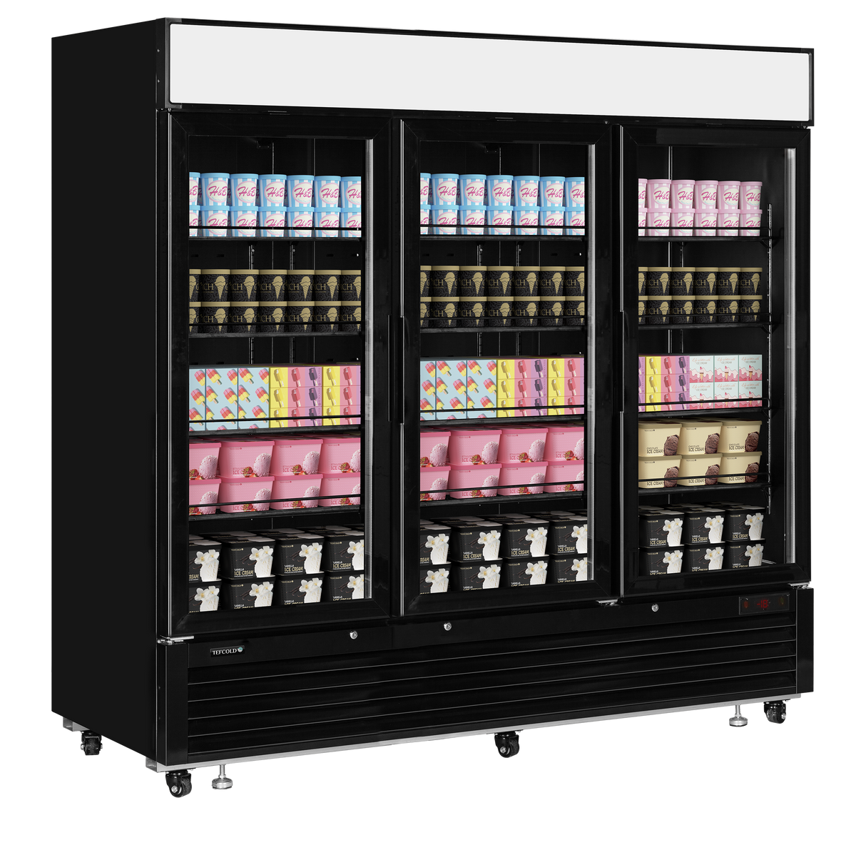 - - Glass Door Display Freezer - LGF7500 Black