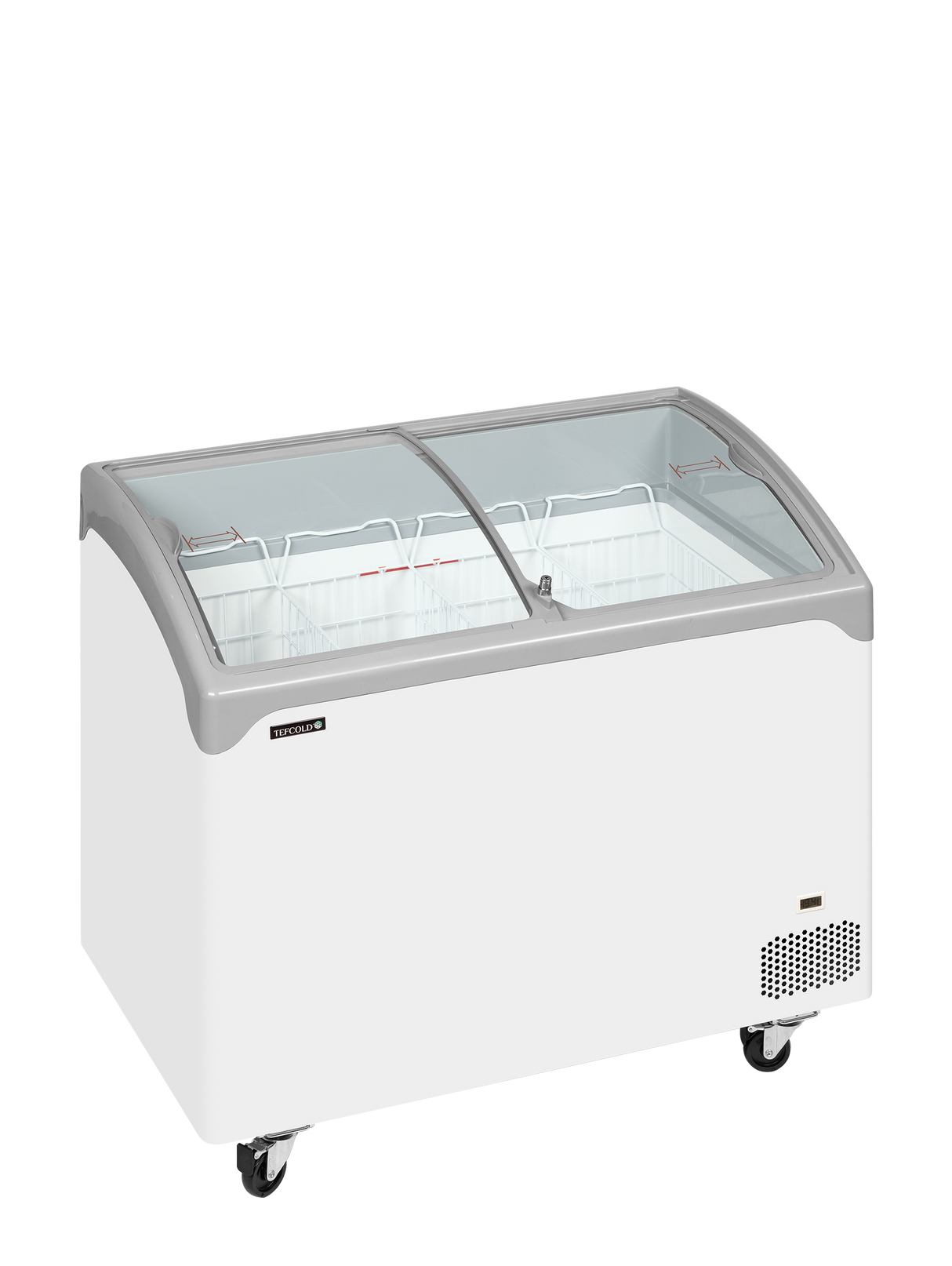 TEFCOLD - Sliding Curved Glass Lid Chest Freezer - NIC301SCEB