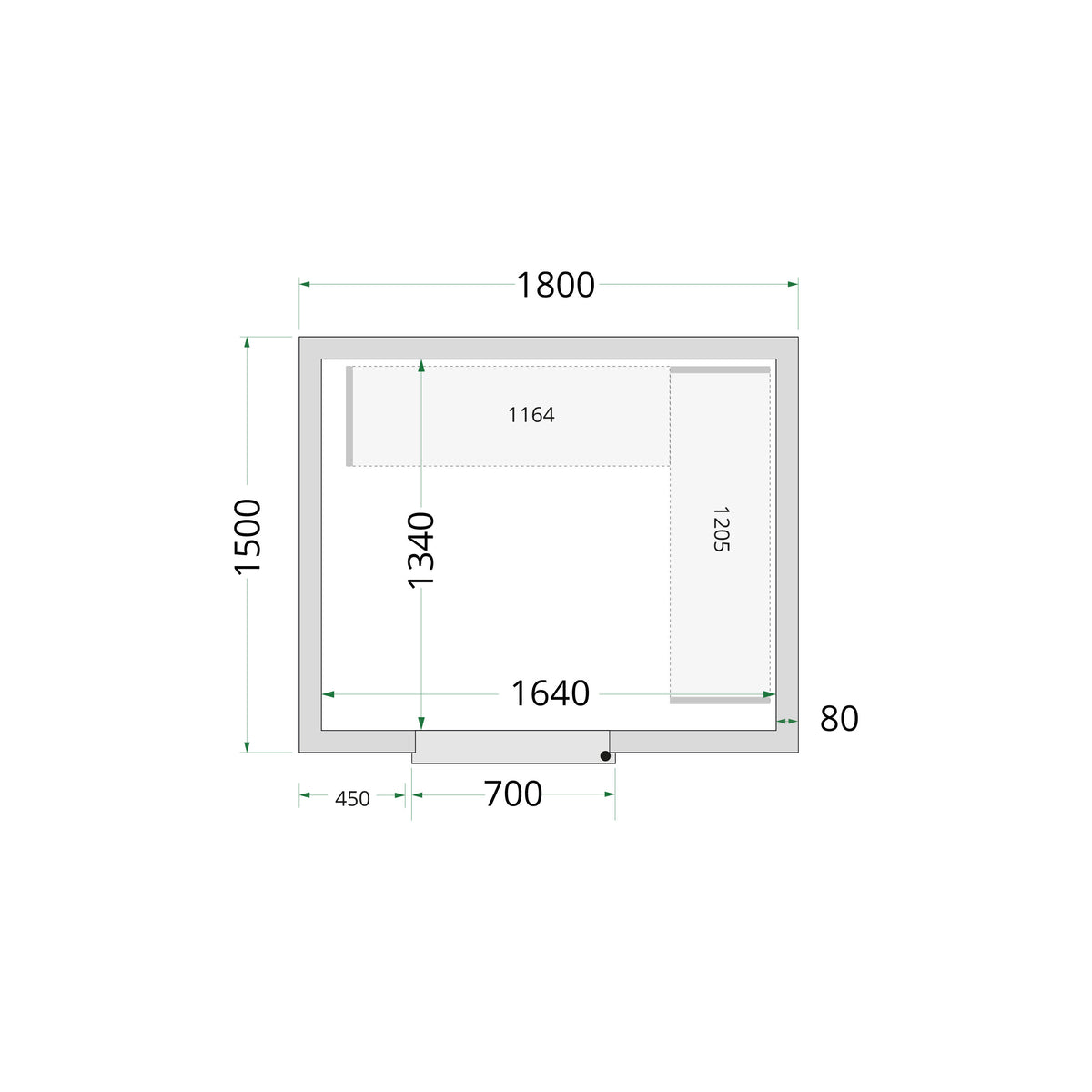 Cold Room Panels - Cold Room 180x150x220